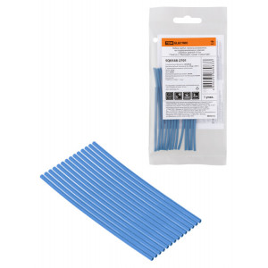 Набор трубок термоусаживаемых, клеевых "Моноцвет, синий 1,5/0,6 TDM" SQ0548-2701