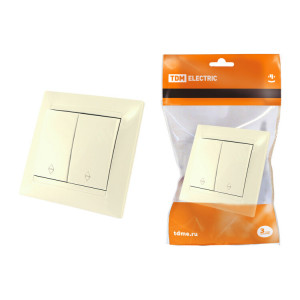 Выключатель на 2 направления 2 кл. 10А сл. кость "Лама" SQ1815-0107
