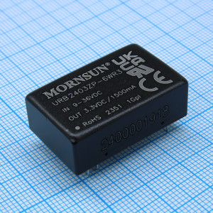 URB2403ZP-6WR3, Преобразователь DC/DC на печатную плату 6Вт вход 9В...36В (24В) выход 3.3В 1.5А изоляция 1500В -40°С...+85°С