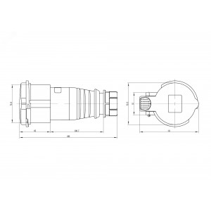Розетка кабельная IP44 32A 3P+E+N 400V DIS3133247