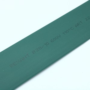 Трубка термоусадочная ТУТ нг 20,0/10,0 зеленая, термоусаживаемая трубка в метровой нарезке, не поддерживает горение