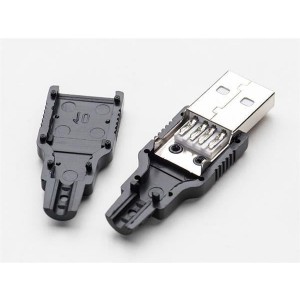 1387, Принадлежности Adafruit  USB DIY Connector Shell A Male Plug