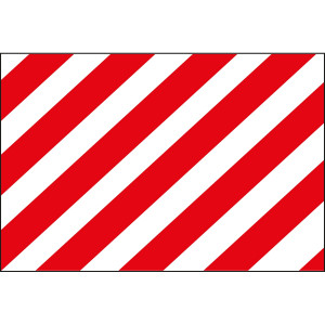 gws255322, Предупреждающие панели, красно-белые, 286*428 мм, 10 штук