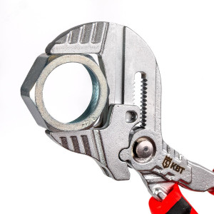 Клещи переставные - гаечный ключ 180 мм серия Профи, с кнопочной самофиксацией, монтаж и демонтаж гаек, винтов с шестигранной головкой