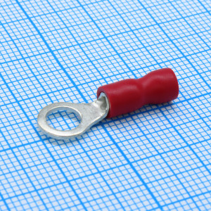 Наконечник кабельный кольцевой изолированный НКИ 1.5-5 серия ПРОФИ, Наконечник кабельный кольцевой изолированный с ПВХ манжетой, сечение 0.25-1.5мм2 под М5