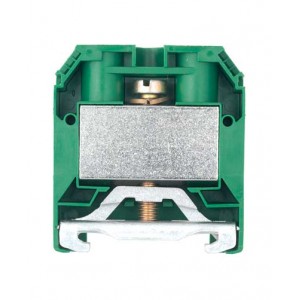 Заземляющая клемма 9700A/16 SL2 S35, Заземляющая клемма, тип фиксации провода: винтовой, номинальное сечение: 35 мм кв., 800V, ширина: 16 мм, цвет: желто-зеленый, тип монтажа: DIN35