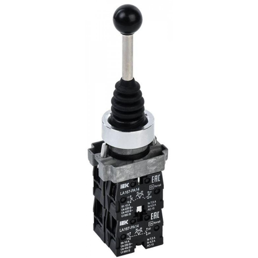 Изображение товара Джойстик LA167-PA14 4 полож. 4з с фиксацией черный от IEK