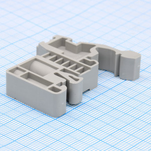 E-GSP-EC-GY, Концевой стопор на DIN35, с винтовым зажимом, пластик