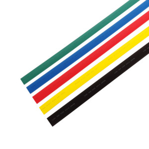 Набор термоусаживаемых трубок ТУТ нг 20,0/10,0мм, пять цветов, 1м 29-0170