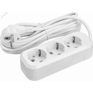 Удлинитель бытовой OPE-S-03-200-E-3x1 с заземлением 3 розетки 2м ПВС 3х1 3500Вт 33284