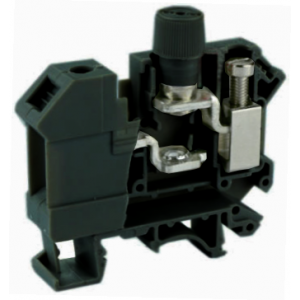 Предохранительная клемма UKJ-10RD(BK), Предохранительная клемма, тип предохранителя: 5x20, тип фиксации провода: винтовой, номинальное сечение: 10 мм кв., до 10A, 800V, ширина: 12,2 мм, цвет: черный, тип монтажа: DIN35