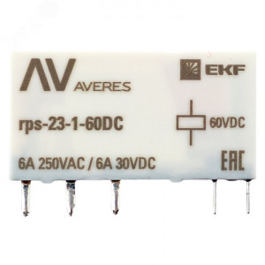Реле промежуточное РП slim 23/1 6A 60В DC rps-23-1-60DC