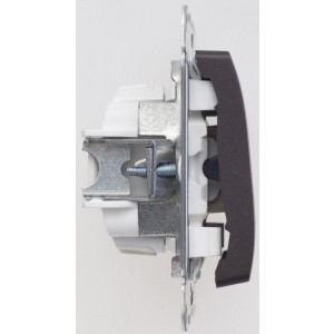 Переключатель проходной 1-кл. СП Glossa 10А IP20 (сх. 6) 10AX механизм шоколад. SE GSL000861