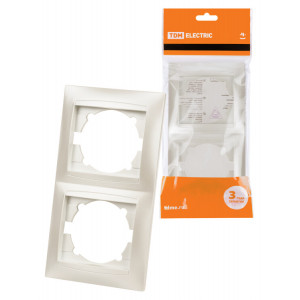 Рамка 2-х постовая вертикальная перламутр "Лама" SQ1815-0833