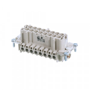 Вилочная контактная вставка BAS STS 16 2,5 69, Вилочная контактная вставка, винтовая фиксация, 16 полюсов + PE, типоразмер 16B, 690V, 16A, сечение обслуживаемых проводников 0,5-2,5 мм кв, тип покрытия контактов: олово