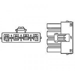 179939-1, Проводные клеммы и зажимы POWER DLOCK PLUG HSG 4P /6.5