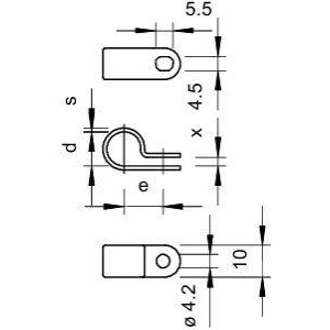 Крепежная скоба 8 мм255 8 LGR 2222086