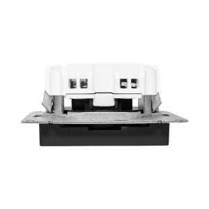 Механизм розетки, 16А, без заземления, со шторками, ч-рный Эпика EKF UP1-SOB-101