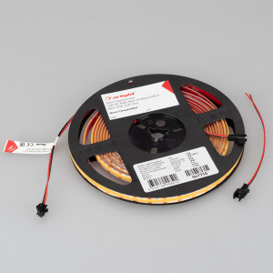 Лента герметичная COB-SE-X360-8mm 5V Warm2700 (5 W/m, IP65, CSP, 5m) 041710, Лента COB сплошной засветки без видимых светодиодов, IP65 (SE - силиконовое покрытие). Светодиодов CSP 360 шт/м. Цвет свечения ТЕПЛЫЙ 2700K, высокий индекс цветопередачи CRI>90, угол 140°. Мощность 5 Вт/м, питание 5 В. Размеры 5000х8х4 мм. Мин.отрезок 13,