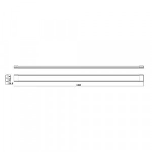 Светильник светодиодный SPO-531-0-40K-036 линейный 1.2м 36Вт 4000К IP20опал Б0045368