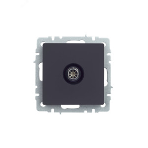 IEK BRITE BASE Графит Розетка TV оконеч РТВ11-0-БрГ