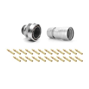 RT061823PNH03SS-K, Стандартный цилиндрический соединитель Plug Kit, Pin, with silicone seal IP69k