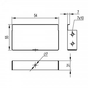 Заглушка для лотка TC 50х50 37240