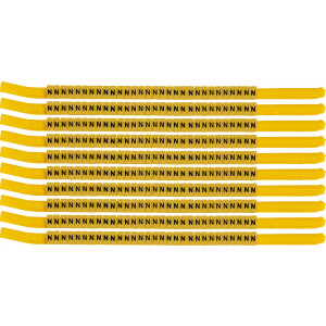 brd333323, SCNG-18-N клипсы жёлтые, 300шт/упак, для провода 4,6-5,9мм диаметра, легенда N