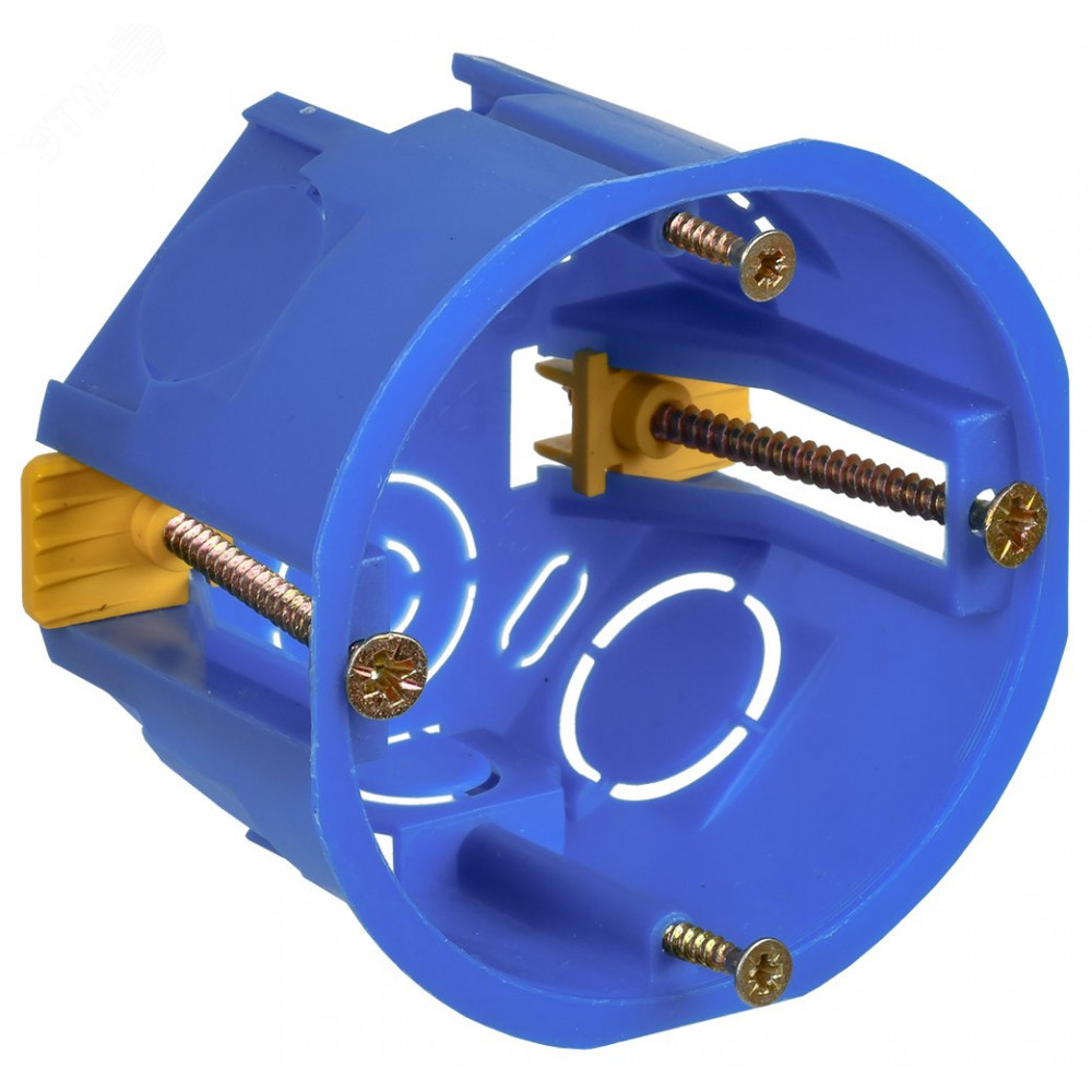 Изображение товара Коробка установочная С3 d68х45 для полых стен (с саморезами и пластик. лапками) UKG10-068-045-000-P-UO