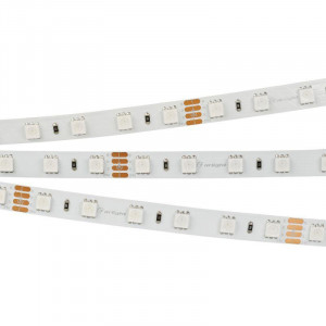 Лента RT-B60-10mm 24V RGB (14.4 W/m, IP20, 5060, 5m) 010367(2), Светодиодная лента RT-B60, открытая. Светодиоды 5060, 60 шт/м (300 шт на 5 м), белая плата, ширина 10 мм, скотч 3M. Цвет RGB, угол 120°. Питание 24V, мощность 14.4 Вт/м (72 Вт на 5 м). Размеры 5000x10x2.2 мм. Мин. отрезок 100 мм, 6 св/д. Цена за 1 м