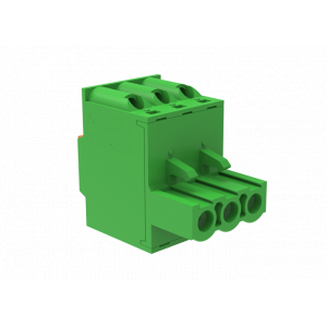 Розеточный разъем на кабель MC-DRJ5.08H08P-0001, Розеточный разъем, прямой, 2 этажа, на кабель, шаг: 5.08 мм, 4x2 полюса, фиксация провода Push-in, исполнение: стандартное, 320V, 12A, цвет: зеленый