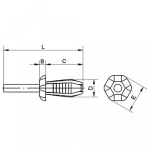 Фиксатор RL DUCTAFIX RL6 для короба (уп.500шт) 06511RL