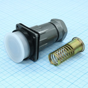 FQ24-10ZPK-12, Блочная розетка с патрубком для кабеля, 10 контактов