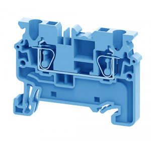 Проходная клемма CX2.5BU, Проходная клемма, тип фиксации провода: пружинный, номинальное сечение: 2,5 мм кв., 24A, 1000V, ширина: 5 мм, цвет: синий, тип монтажа: DIN35