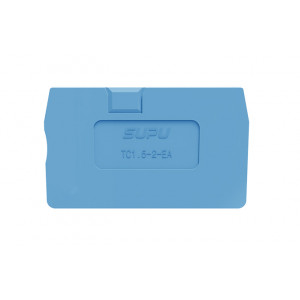 Боковая крышка TC1.5-2-BU-EA, Крышка боковая, для клемм TC1.5-2-..., цвет: синий