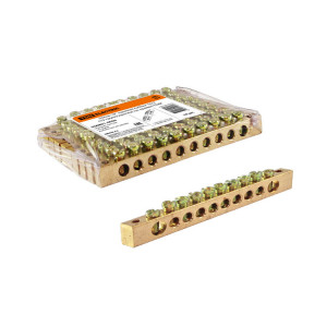 Шина "N" нулевая 6х9мм 10/2 (10 групп/крепеж по краям) SQ0801-0059