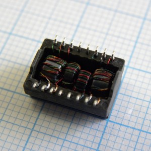 HX1188FNLT, Телекоммуникационный трансформатор 10/100BaseTX 1:1/1:1 16Term. Gull Wing SMD