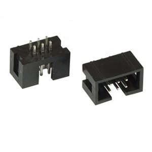 BH-06  (IDC-06MS), IDC разъем, вилка на плату прямая двухрядная 6pin(2x3)., шаг 2.54мм