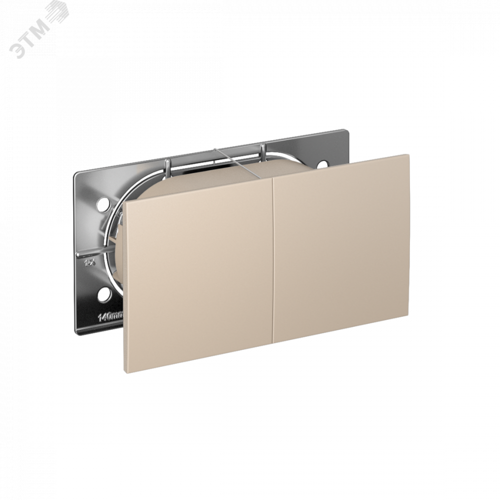 Изображение товара Розетка ATLASDESIGN с заземлением, шторками, 16А, в сборе, бежевый, серия Systeme Electric