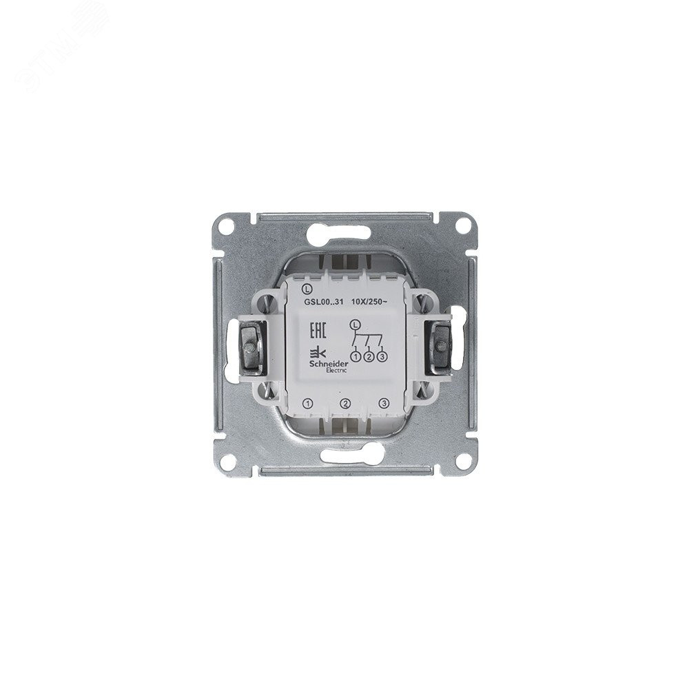 Изображение товара Выключатель 3-кл. СП Glossa 10А IP20 серебристый