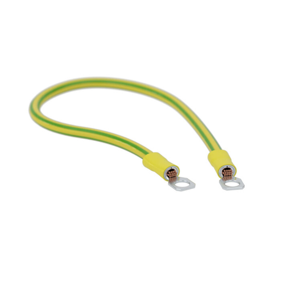 Изображение товара Перемычка медная 10 мм2 с наконечниками М6 длина 300 мм