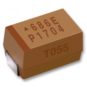 TPME687M006R0023, Конденсатор танталовый твердотельный 680мкФ 6.3В E корпус ±20% (7.3 X 4.3 X 4.1мм) выводы внутрь для поверхностного монтажа 7343-43 0.023Ом 125°C лента на катушке