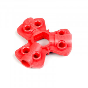 gwrQ01, Блокиратор пневматического быстроразъемного соединения, нейлон, диаметры разъемов для фитингов – 11, 12.5 и 15 мм, 70х21 мм, цвет – красный, 1 шт/упак