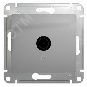 Розетка телевизионная оконечная TV 1-м СП Glossa 1дБ механизм алюм. SE GSL000391