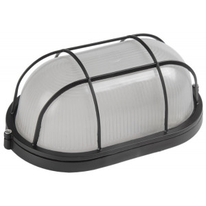 Светильник НПП1202 черный/овал с реш. 100Вт IP54 LNPP0-1202-1-100-K02