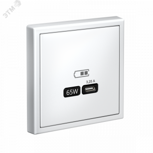 ARTGALLERY USB розетка тип-С 65Вт высокоскор.заряд. QC, PD, механизм, лотос GAL001327