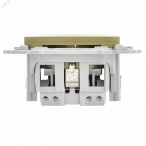 FLITE Розетка с заземлением с защитными шторками безвинтовое крепление 16А РСш11-1-ФлО оливковый IEK FI-R14-16-1-K26