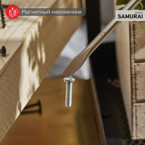 Отвертка шлицевая SL5х100мм, трехкомпонентная рукоятка, сталь S2 12-4722-1