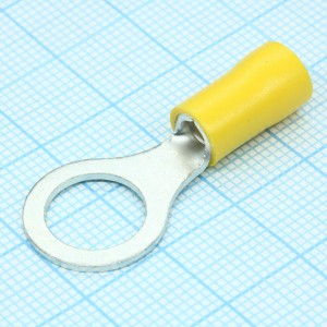 RV5.5-10  Yellow, наконечник кабельный кольцевой с изоляцией d=10.5мм, сеч. пров.4.0-6.0мм2