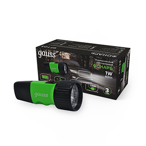 Фонарь ручной модель GFL103 1W 40lm NI-MH 250mAh LED 1/12/72 GF103